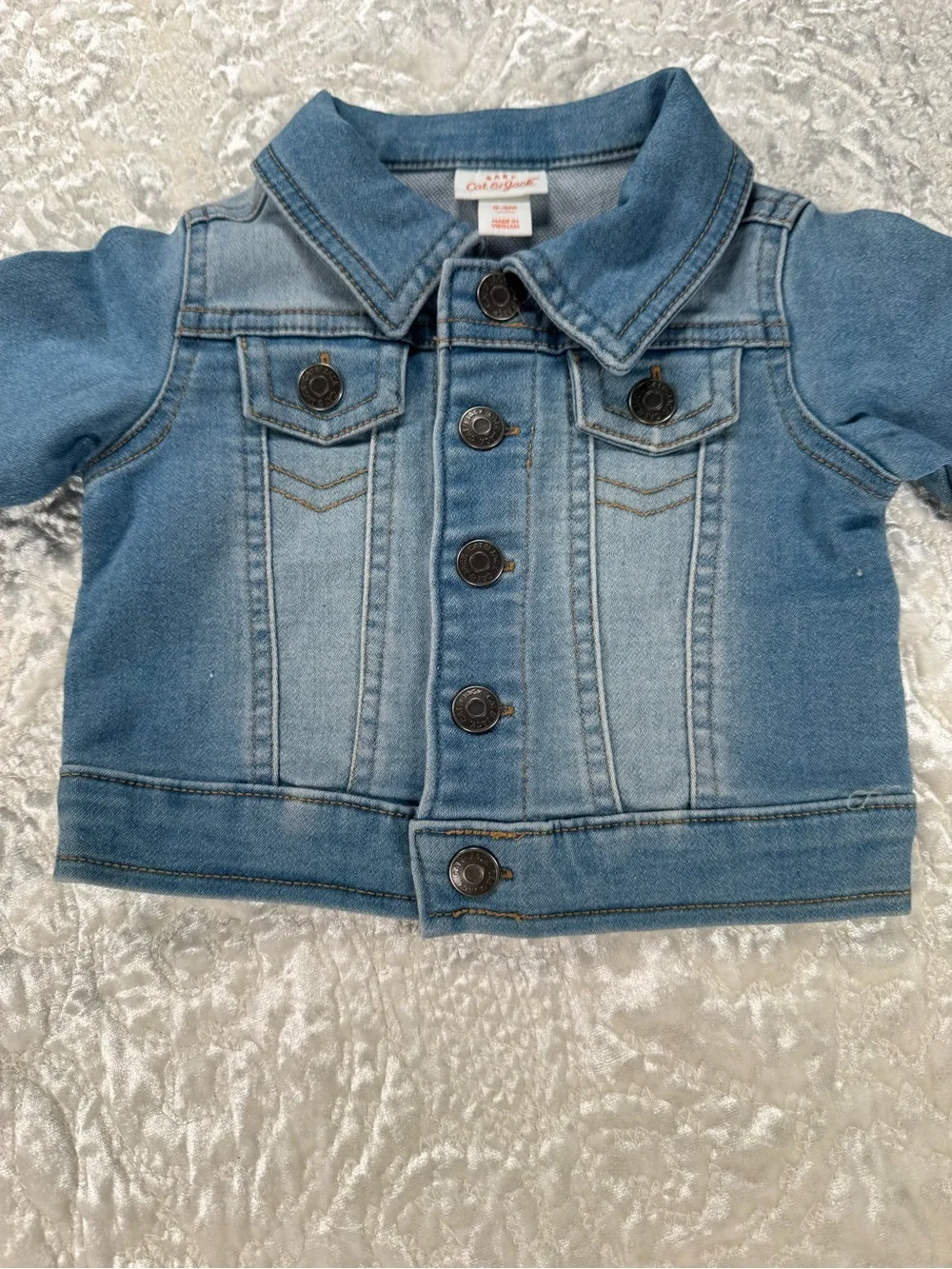 NWT Cat & Jack 0-3 month Light Blue Denim Jacket